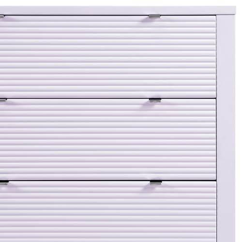 Delta Children Cassie 3 Drawer Dresser with Changing Top and Interlocking Drawers, Lilac Delta Children