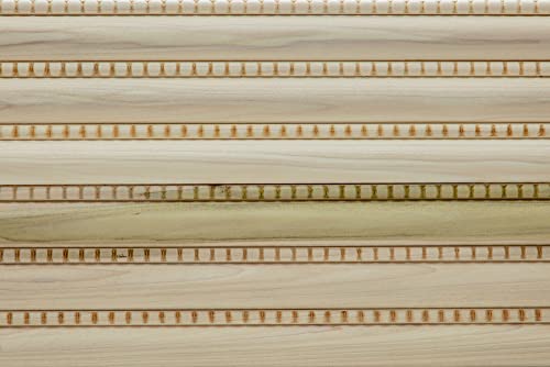 1547-4FTWHW Unfinished White Hardwood Large & Small Reed w/Bead Panel Moulding - WoodArtSupply