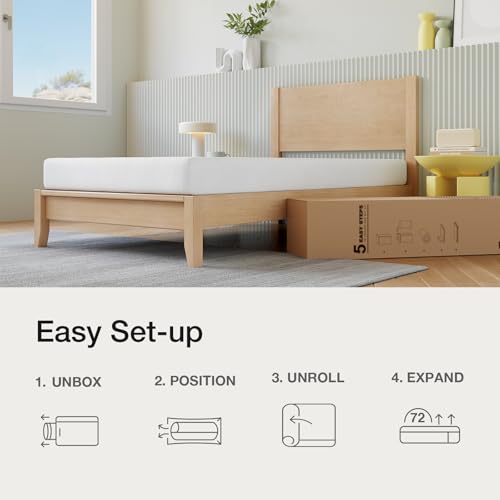 Novilla Twin Mattress for Kids, 5 Inch Twin Bed Mattresses in a Box, Gel Memory Foam Mattresses for Cooling Night Sleep, Pressure Relief, CertiPUR-US Certified Novilla