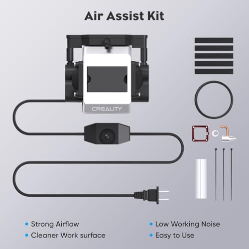 Air Assist for Laser Cutter, Laser Air Assist Laser Engraver for Wood and Metal 22L/min Air Output for Laser Air Assist Protect Laser Lens Reduce Surface Temperature CREALITY FALCON