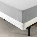 ZINUS No Assembly Metal Box Spring, 4 Inch White Mattress Foundation, Sturdy Metal Structure, Split King Zinus