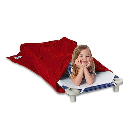 ROLLEE POLLEE Northwest Red Fleece Sleeping Blanket for Kids - Super Soft Anti-Pill Blanket, Single - Cozy Nap Time Solution for Children Cot, 36" x 48" ROLLEE POLLEE