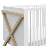 Storkcraft Equinox 3-in-1 Convertible Crib (Driftwood) - Easily Converts to Toddler Bed & Daybed, 3-Position Adjustable Mattress Support Base, Modern Two-Tone Design for Contemporary Nursery STORKCRAFT