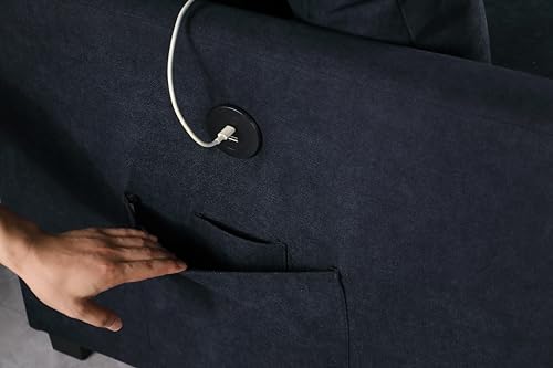 Eafurn L-Shape Reversible Sectional Sofa Bed Convertible Sleeper Corner Couch w/USB Ports and Storage Chaise, 4 in 1 Pull-Out Sofabed for Living Room, Apartment, Office Eafurn