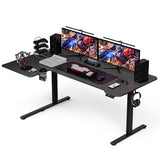 Acrolix 71 Inch L Shaped Standing Desk Adjustable Height,Gaming Electric Corner Standing Desk, Sit Stand Computer Table with Reversiable Splice Board, Black Carbon Acrolix