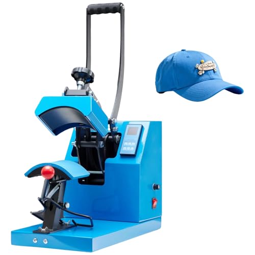 OLIXIS Hat Press Machine, Professional Hat Heat Press for Caps, 3.2"x5.5" PTFE-Coated Plate, LCD Display, 570°F Max Temp, Memory Mode OLIXIS