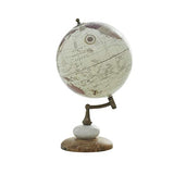 Deco 79 Contemporary Mango Wood Globe Globe, 8" x 8" x 14", Cream Deco 79