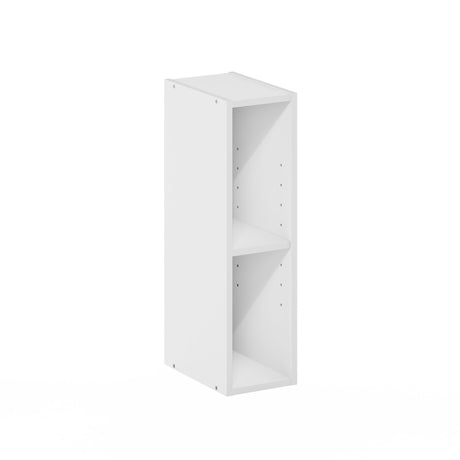 Furinno Fulda 2-Tier Space Saving Storage Shelf Bookcase, 6-Inch Width, White Furinno