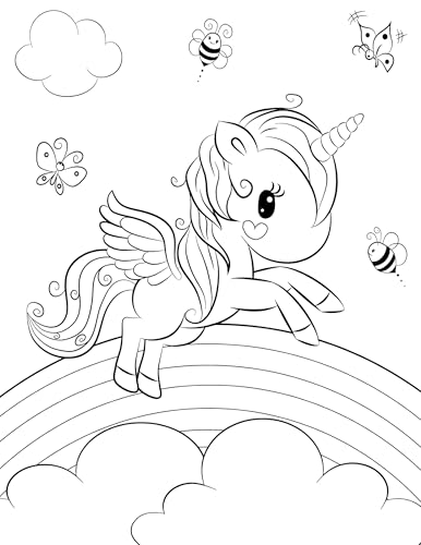 Unicorn Coloring Book: For Kids Ages 4-8 (Coloring Books for Kids) WoodArtSupply