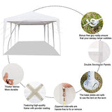 KEPOOMAN 10' x 30' Outdoor Gazebo Canopy Waterproof Party Tent Wedding Canopy with 5 Removable Sidewalls & Brighter Church Windows KEPOOMAN