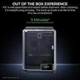 Creality K1C 3D Printer, 2024 New Version 3D Printers with 600mm/s Fast Printing Speed and Clog-Free Direct Extruder, Support 300℃ Printing and Carbon Fiber Filaments, Auto Leveling and AI Camera Creality