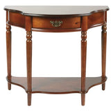 Touch of Class Foster Console Table Regal Walnut - Traditional Decorative Furniture - Half Circle Moon Shape - Elegant Display Tables for Entryway, Hallway, Living Room Touch of Class