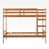 Caramel Twin-Size Children's Bunk Bed Frame by Walker Edison Walker Edison