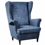 CRFATOP Printed Wing Chair Slipcovers 2 Piece Stretch Wingback Chair Cover Spandex Fabric Wingback Armchair Covers with Elastic Bottom for Living Room Bedroom Wingback Chair,A02 CRFATOP