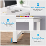 LITTLE TREE 78 Inch Home Office Desks for 2 Person, Extra Long Writing Workstation for Two Person Desk, Double Computer Gaming Table with Storage, White LITTLE TREE