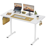 Simple Deluxe Electric Standing Desk, Adjustable Height, 24x40 Inches, Sit Stand Up Desk with Cable Management, White Simple Deluxe