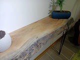 skilled hands Live Edge Console Table Rustic Entryway Table Natural Walnut Tree Solid Wood Sofa Table I (24 Inches) skilled hands