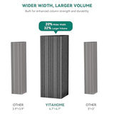 YITAHOME 12x16ft Hardtop Gazebo with Nettings and Curtains, Heavy Duty Double Roof Galvanized Steel Outdoor Combined of Vertical Stripes Roof for Patio, Backyard, Deck, Lawns, Gray YITAHOME