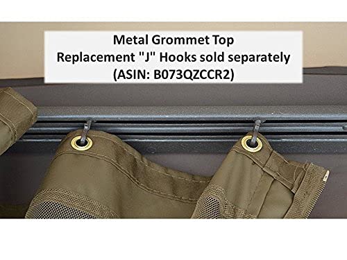 APEX GARDEN Four-Side Privacy Side Wall Curtain Set for 10-ft x 12-ft Gazebo (Beige) APEX GARDEN