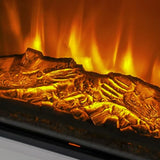 HOMCOM 27" Electric Fireplace with Mantel Surround, 1400W Replaceable Fireplace Insert Heater with Realistic Log and Flame Effect, Remote Control, Freestanding Fireplace Heater for Living Room, White HOMCOM