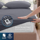 Utopia Bedding Full Size 4 Piece Sheet Set - Brushed Microfiber - Soft Bed Sheets for Full Size Bed - Includes 1 Fitted, 1 Flat, & 2 Pillow Cases - Deep Pocket (Grey) Utopia Bedding