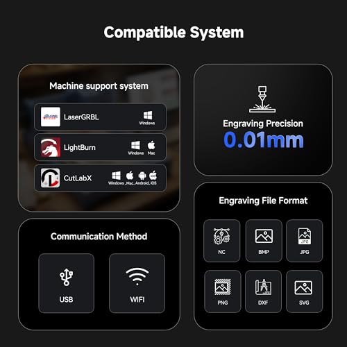 Artilume U1 Laser Engraver 3000mW, Laser Engraving Machine, WiFi, 0.01mm Precision, Large Working Area 150 * 200mm for Wood Leather Acrylic and More, Best for Beginners Small Business Artilume