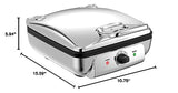 All-Clad Stainless Steel Waffle Maker 4 Section, Thick Belgium Waffle Makers, Upright Storage 1600 Watts, Nonstick, 6 Browning Levels, Dishwasher Safe All-Clad