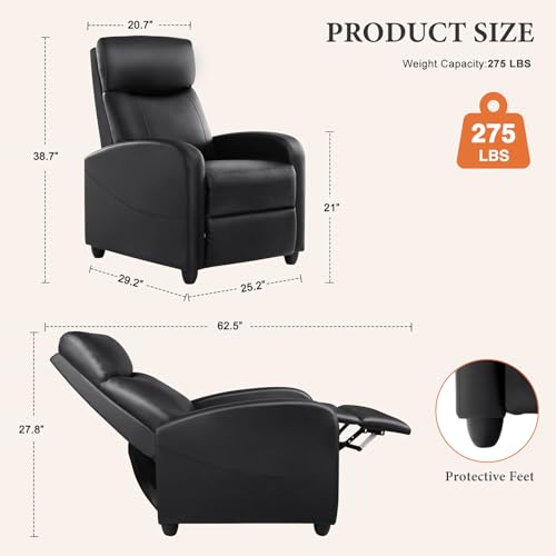 Sweetcrispy Massage Recliner Chair for Adults, Adjustable Home Theater Seating with Lumbar Support for Living Room, Modern Fabric Reclining, Grey Sweetcrispy