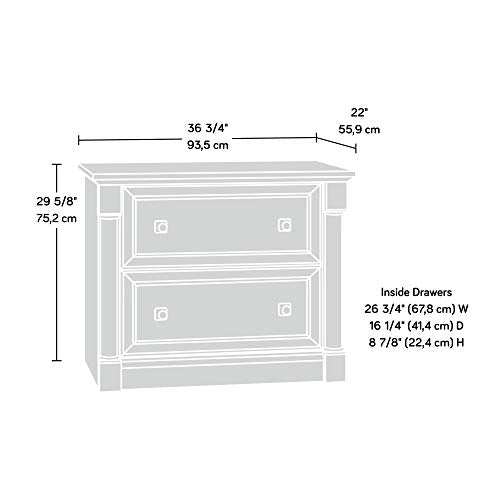 Sauder Palladia File Cabinet, Vintage Oak finish - WoodArtSupply