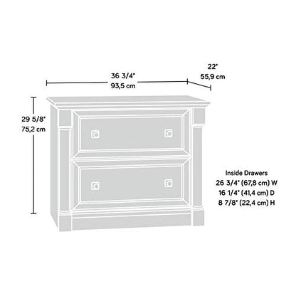 Sauder Palladia File Cabinet, Vintage Oak finish - WoodArtSupply