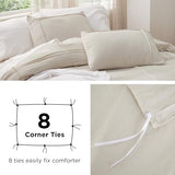 Bedsure Grid Boho Duvet Cover Twin Size - Shabby Chic Tufted Boho Bedding Set, 2 Pieces Shabby Chic Home Bedding for All Seasons, Includes 1 Twin Duvet Cover & 1 Pillowcase (White, 68" x 90") Bedsure
