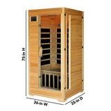 HeatWave BSA2402 1-2 Person Hemlock Carbon Infrared Sauna Blue Wave