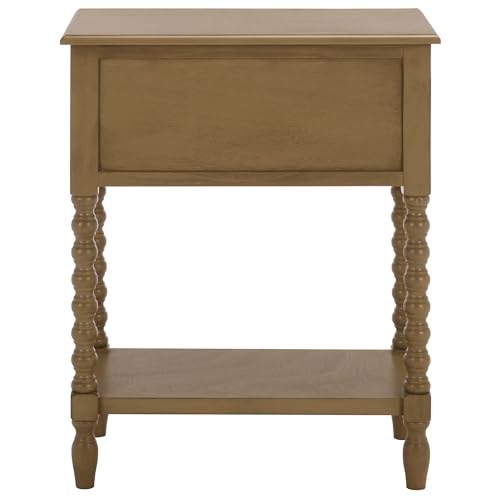 SAFAVIEH Home Collection – Athena Desert Brown 3-Drawer Console Table, Traditional Spindle-Leg Entryway & Living Room Accent (CNS5703F) SAFAVIEH