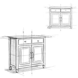 SIMPLIHOME Connaught SOLID WOOD 40 Inch Wide Traditional Entryway Storage Cabinet in Dark Chestnut Brown, For the Living Room, Entryway and Family SIMPLIHOME