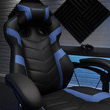 RESPAWN 110 Ergonomic Gaming Chair with Footrest Recliner - Racing Style High Back PC Computer Desk Office Chair - 360 Swivel, Adjustable Lumbar Support, Headrest Pillow, Padded Armrests - 2021 Blue RESPAWN