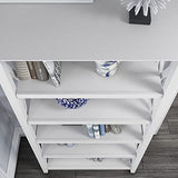 Bush Furniture Key West 5-Shelf Tall Bookcase Set in Pure White Oak for Elegant Storage Solutions Bush Business Furniture