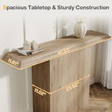 Tribesigns 41" Farmhouse Console Table, Simple Hallway Table, Wood Sofa Table for Living Room, Entryway, Oak Tribesigns