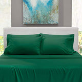 Hearth & Harbor Extra Deep Pocket Sheet Sets, Luxury Soft 6 Piece Bed Sheet Set Fits Mattress 18-24 Inches - Full, Hunter Green Hearth & Harbor