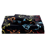 Chezmoi Collection 4-Piece Kids/Teens Gamer Sheet Set - Soft Microfiber Multi-Color Video Games Gamepad Whimsical Fun Kids Sheets, Full Size Chezmoi Collection