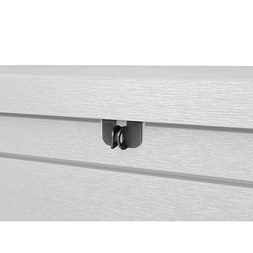Keter 165 Gallon Weather Resistant Resin Deck Storage Container Box Outdoor Patio Garden Furniture, White Keter