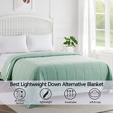 COMFLIVE Queen Blanket with Satin Trim, Bed Blanket for All Seasons - Winter Summer Comfort Soft (Green, Full/Queen) COMFLIVE