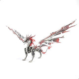 Kolotesame Fire Dragon 3D Metal Puzzle for Adult, Mechanical Black and Red Dragon Metal Building Model Kit, Challenging Puzzle for Men and Fantasy Fans, Unique DIY Collectible or Creative Gift