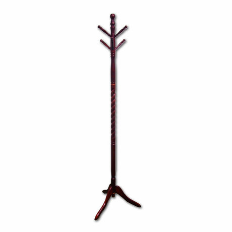ORE International Twist Cherry Wood Coat Rack ORE