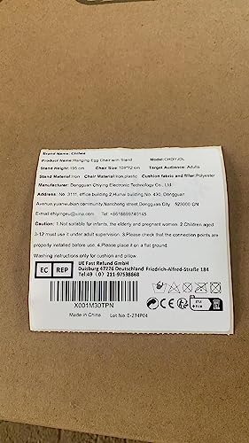 Chihee Egg Chair with Ultra Strong Stand and Cushion Foldable Wicker Rattan Hanging Chair Indoor Outdoor Patio Lounging Chair 330 lbs Capacity Balcony Porch Bedroom Garden Chihee