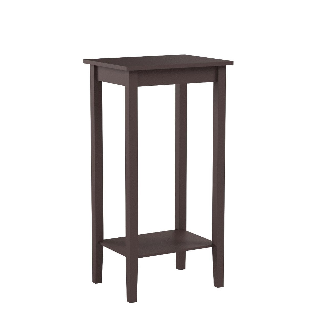 Yaheetech Side Table set of 2, Wooden End Tables with Storage Shelf and Solid Wood Legs, 29in High Telephone Table Narrow Sofa Side tables for Living Room/Small Spaces/Hallway/Study, Dark Coffee Yaheetech