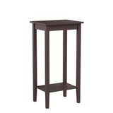 Yaheetech Side Table set of 2, Wooden End Tables with Storage Shelf and Solid Wood Legs, 29in High Telephone Table Narrow Sofa Side tables for Living Room/Small Spaces/Hallway/Study, Dark Coffee Yaheetech