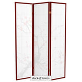 Red Lantern 6 ft. Tall Flower Blossom Divider - Rosewood - 3 Panels Red Lantern