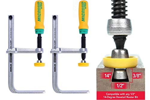 Micro Jig Matchfit DVC-538K2+X-PAD-K4 Dovetail Clamps 2-Piece With X-Pad 4-Piece - WoodArtSupply