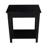 IC International Concepts International Concepts Narrow End Table, Black IC International Concepts
