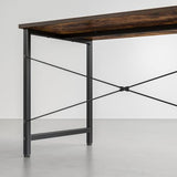 CubiCubi Computer Desk 40" Study Writing Table for Home Office, Modern Simple Style PC Desk, Black Metal Frame, Vintage Brown CubiCubi